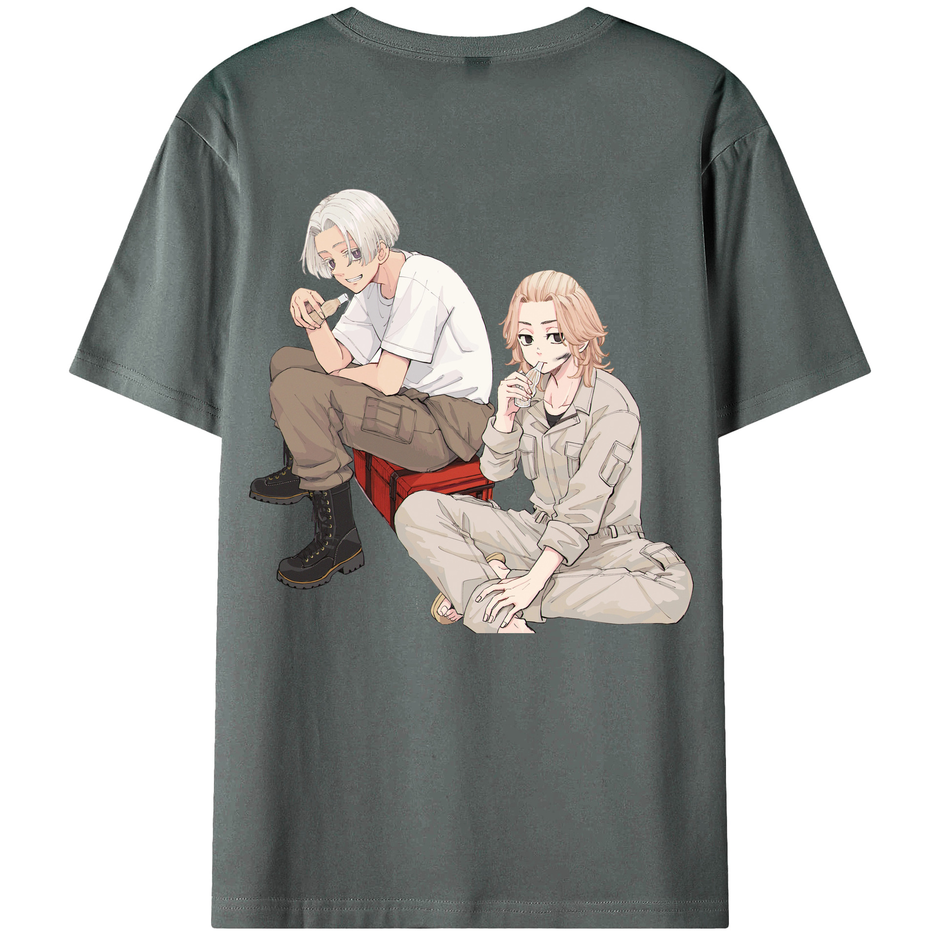 （画像用） 東京リベンジャーズ Tokyo Revengers 綿100％ メンズ半袖Tシャツ（バックプリント） 通気性